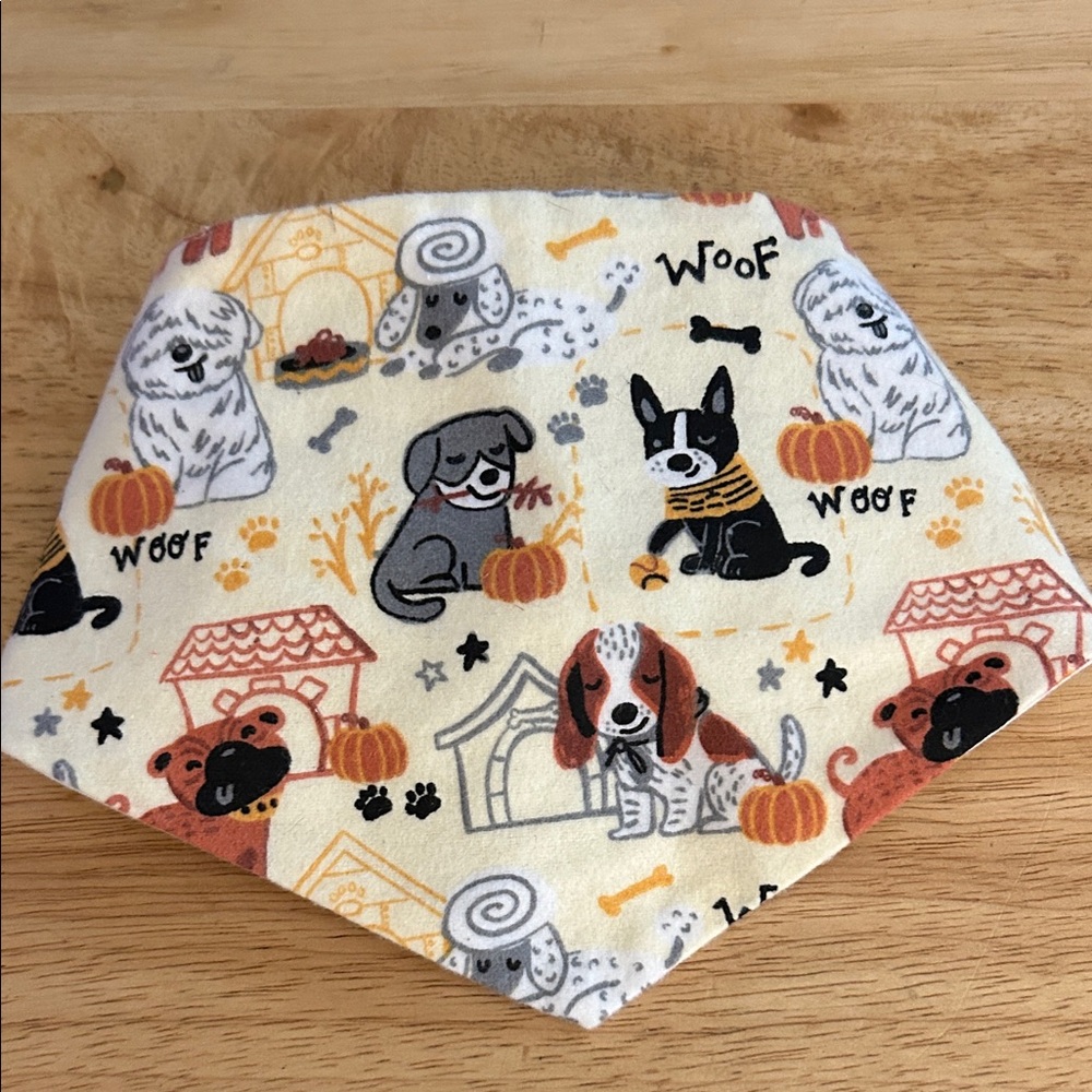 Fall Season Dog Bandana - Flannel Handmade
